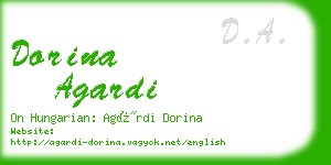 dorina agardi business card